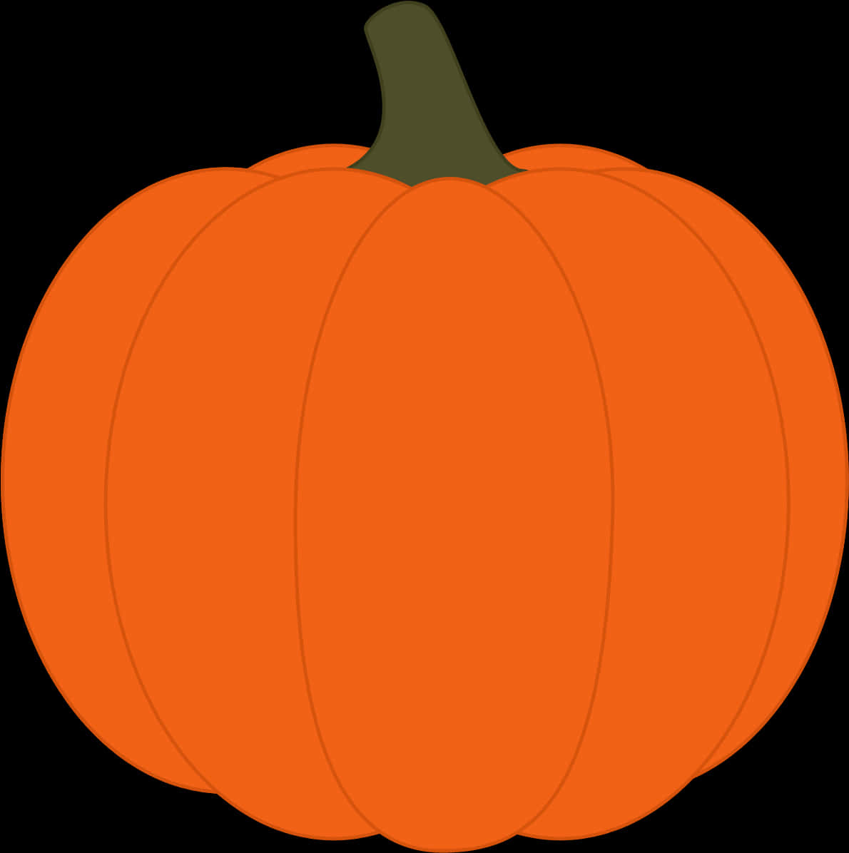 Orange Pumpkin Vector Illustration PNG image