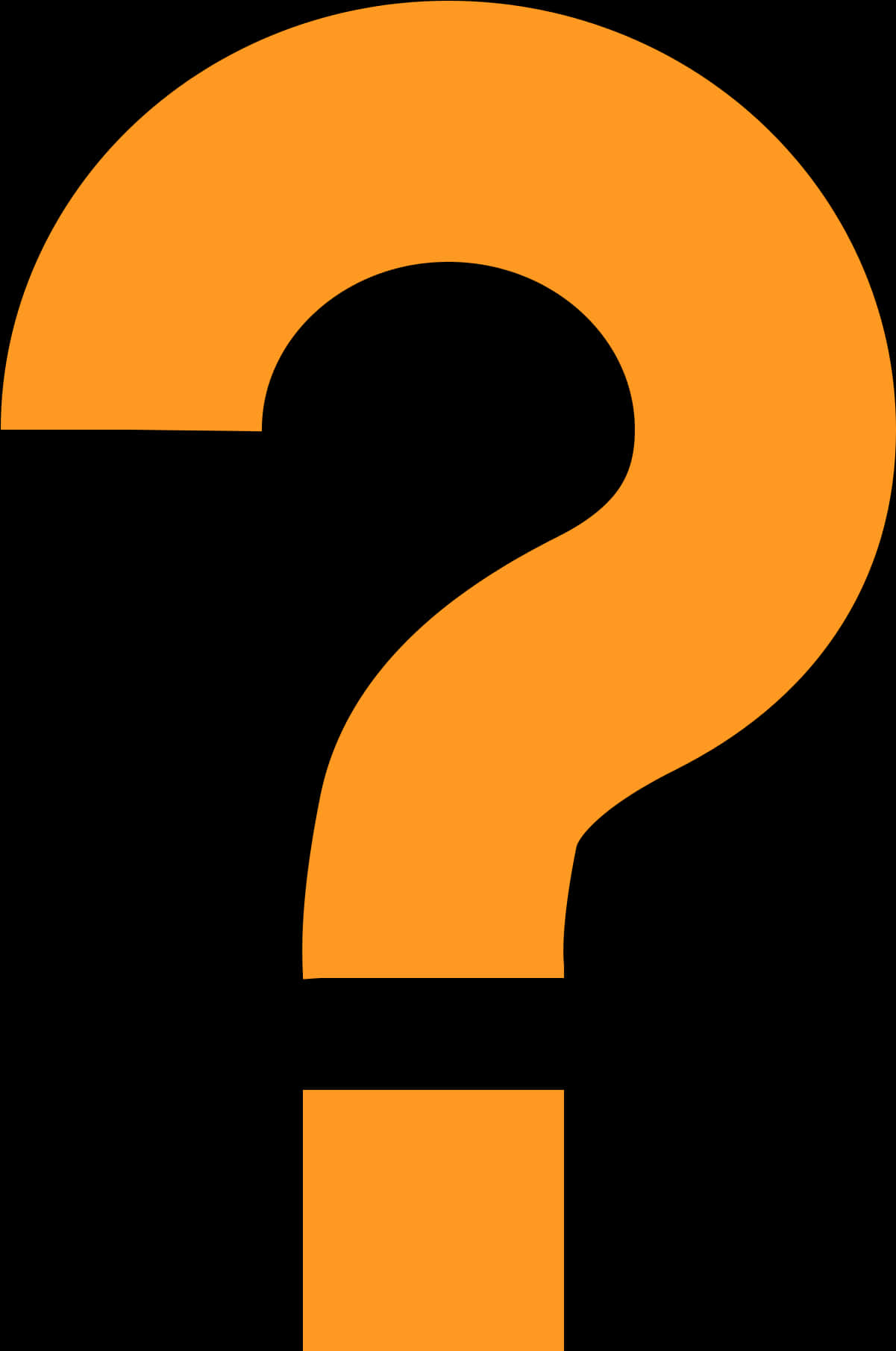 Orange Question Mark Graphic PNG image