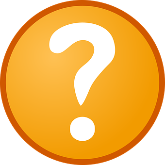 Orange Question Mark Icon PNG image