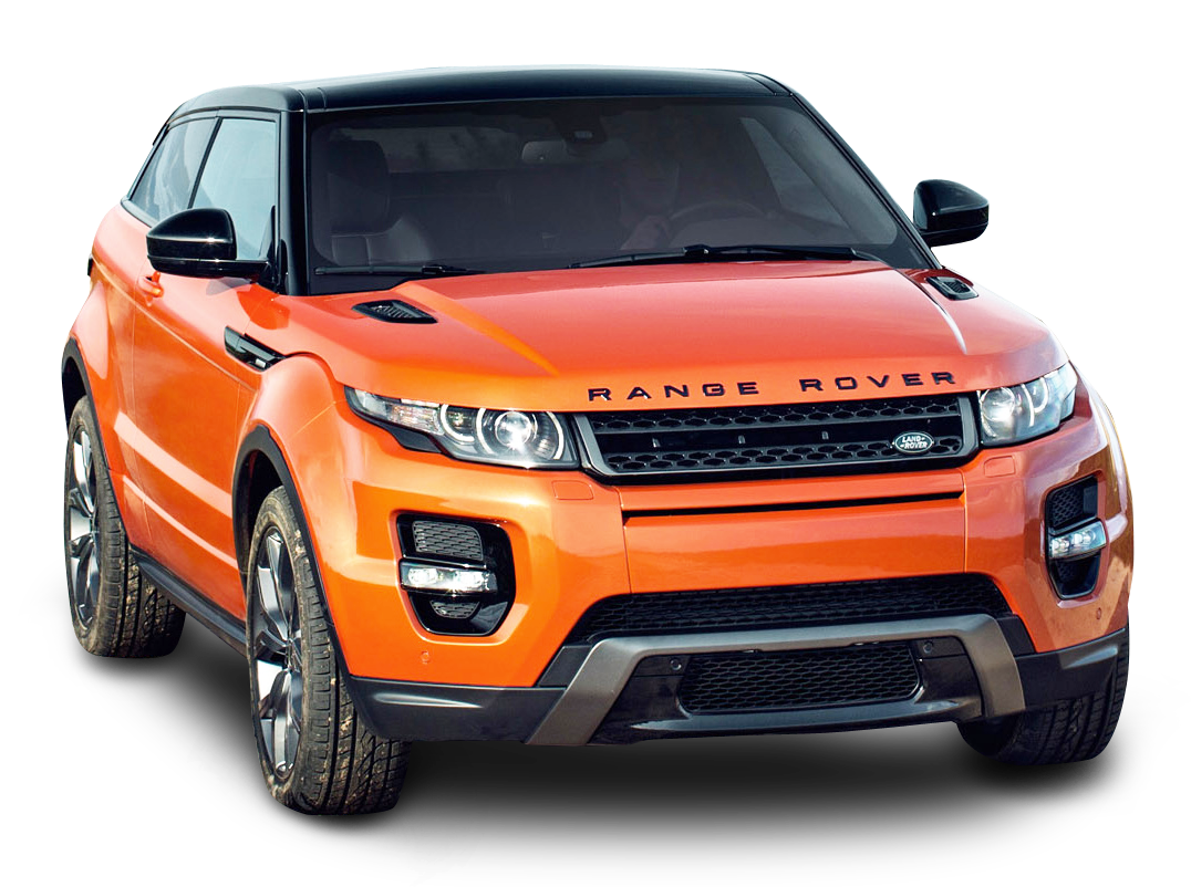 Orange Range Rover Evoque PNG image