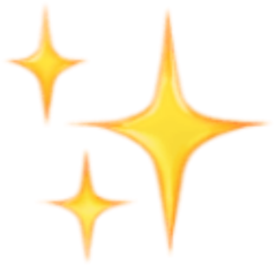 Orange Sparkle Emoji Graphic PNG image