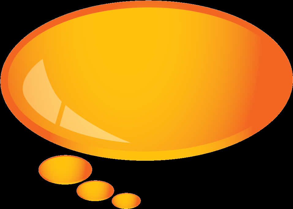 Orange Speech Bubble Graphic PNG image