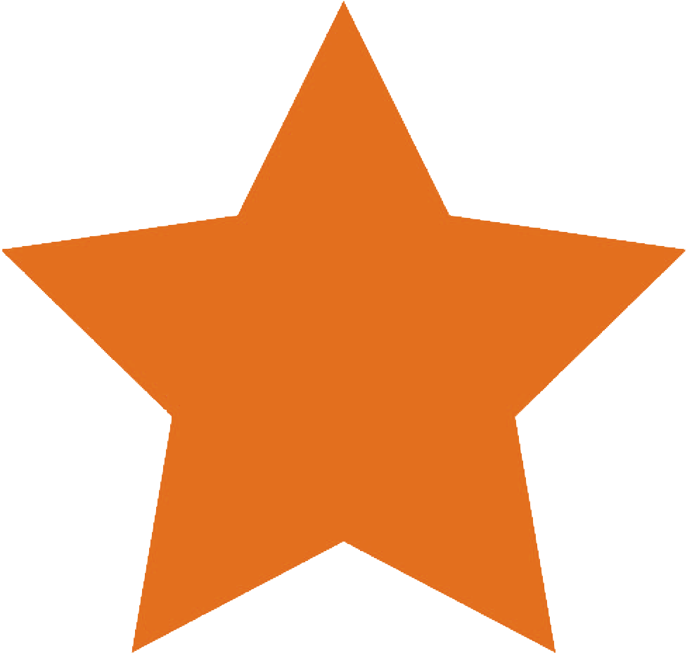 Orange Star Clipart PNG image