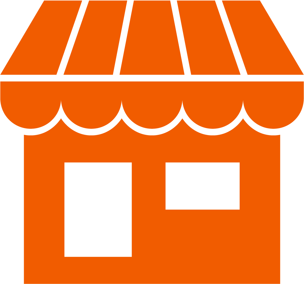 Orange Storefront Icon PNG image