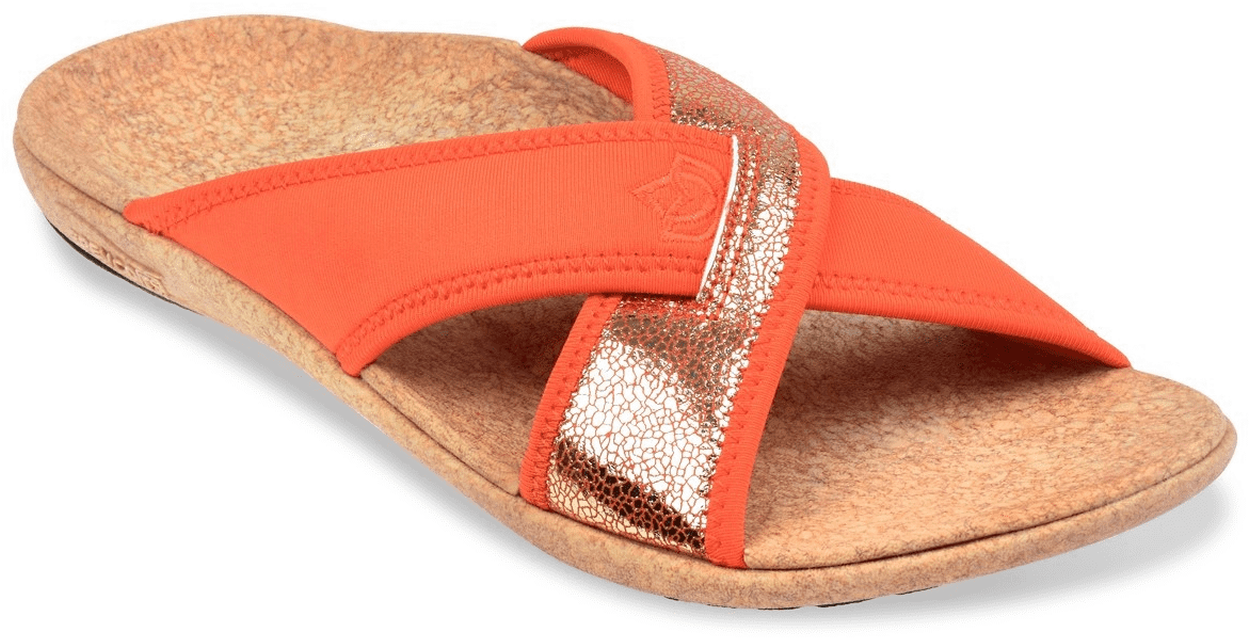 Orange Summer Sandal Side View PNG image