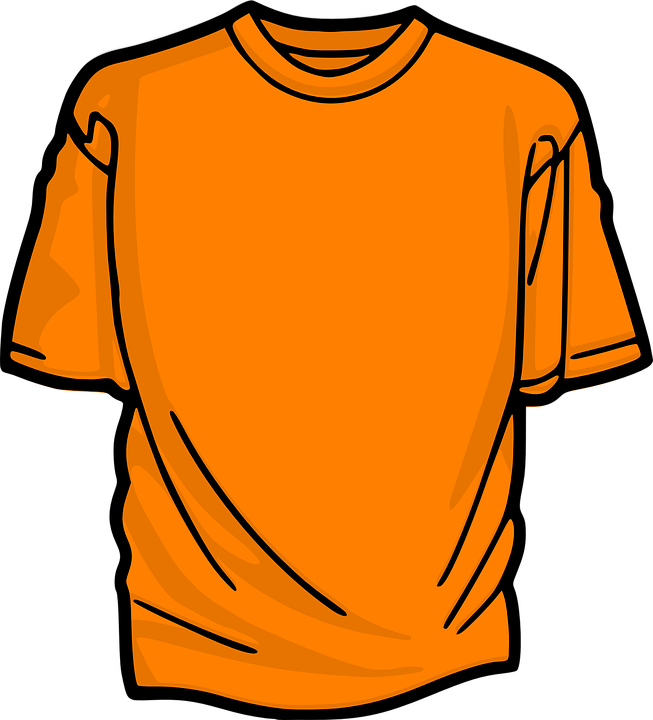 Orange T Shirt Graphic PNG image