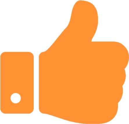 Orange Thumbs Up Emoji PNG image