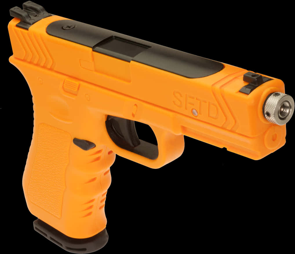 Orange Training Pistol Image PNG image