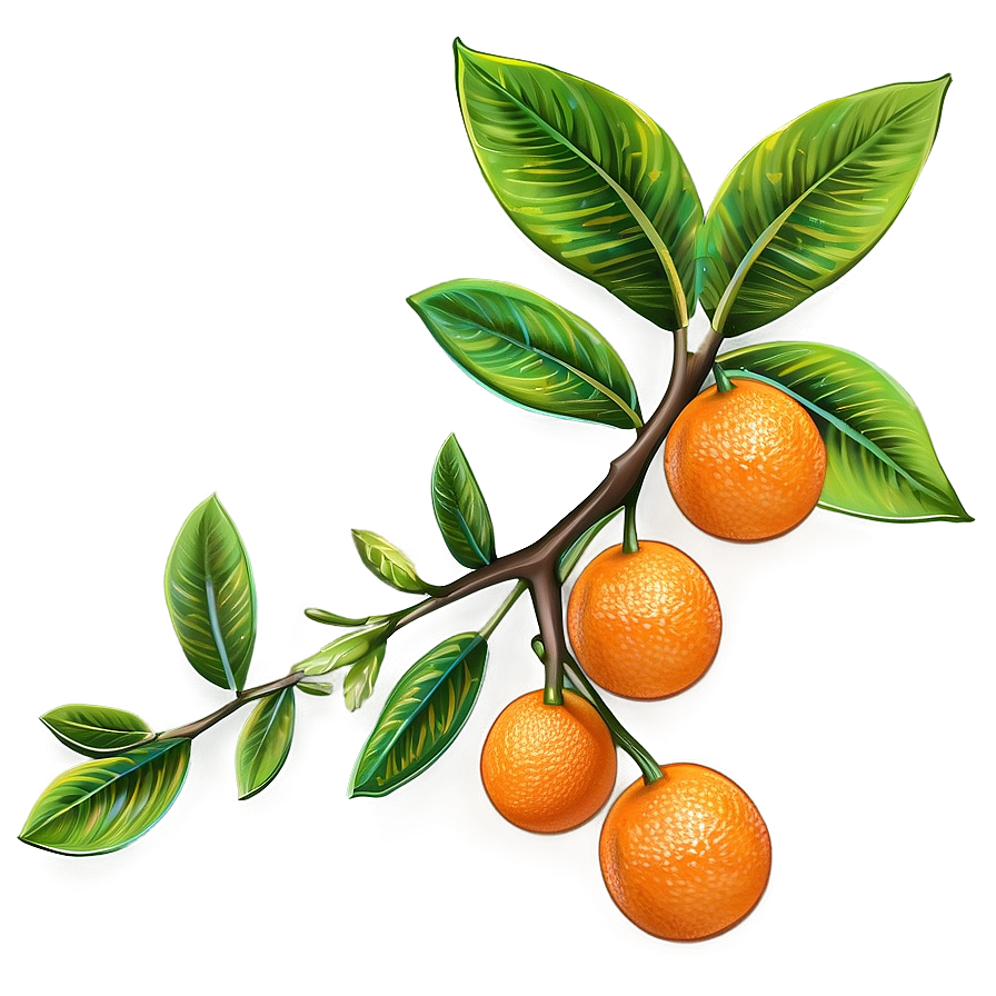 Orange Tree Branch Png 1 PNG image