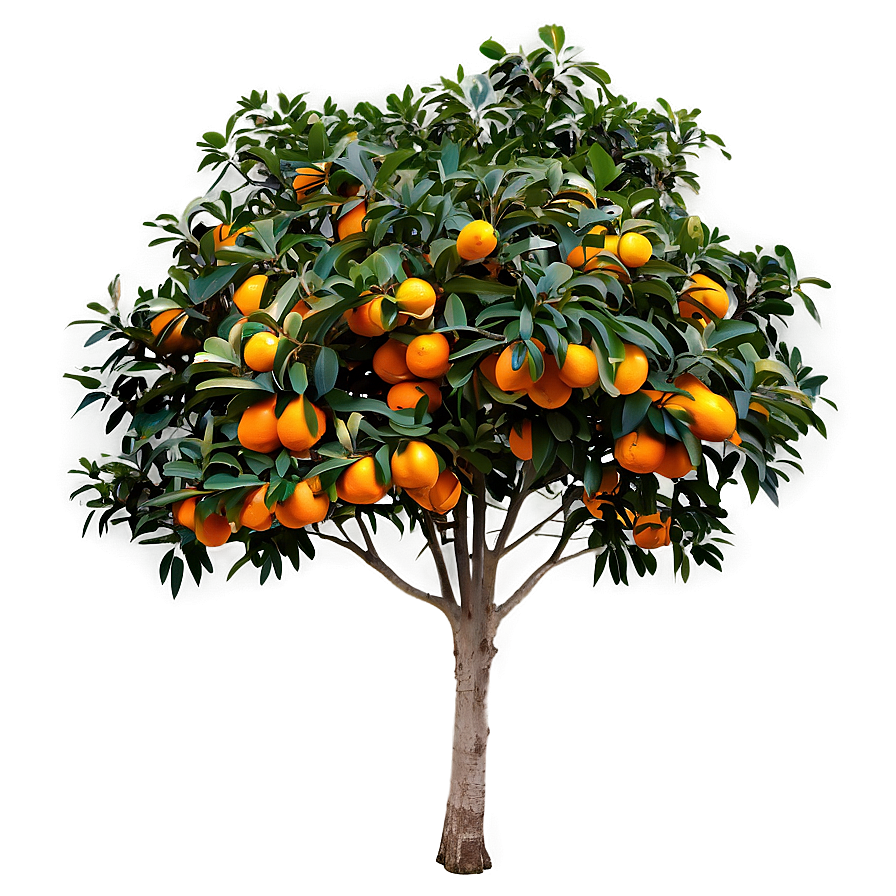 Orange Tree Sunset Png 06132024 PNG image