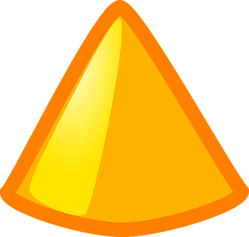 Orange Triangle Warning Sign PNG image