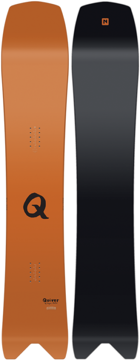 Orangeand Black Snowboard Design PNG image