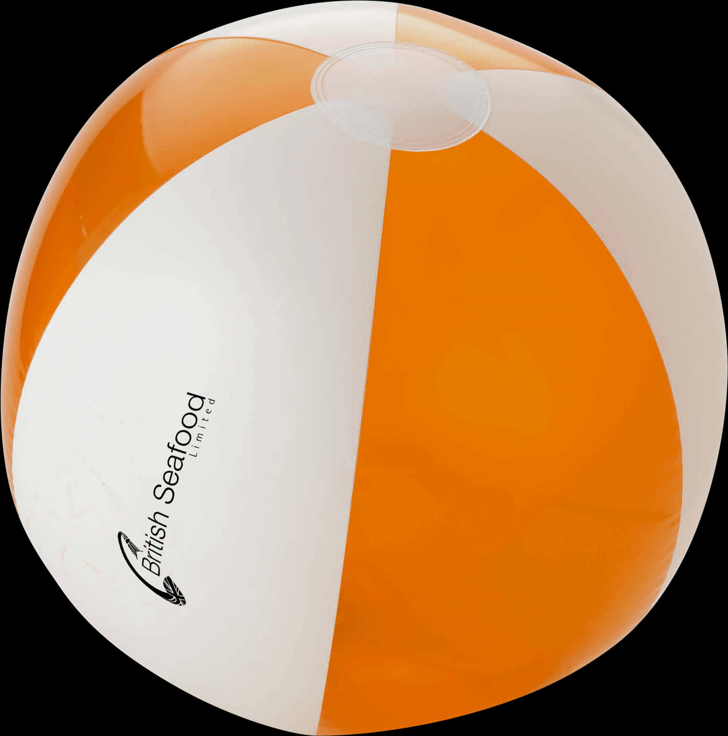 Orangeand White Beach Ball PNG image