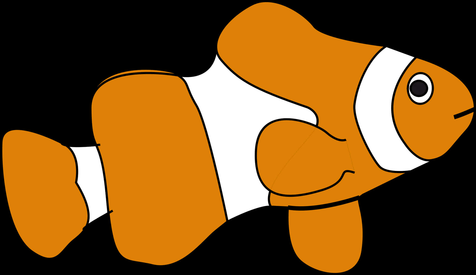 Orangeand White Clownfish Illustration PNG image