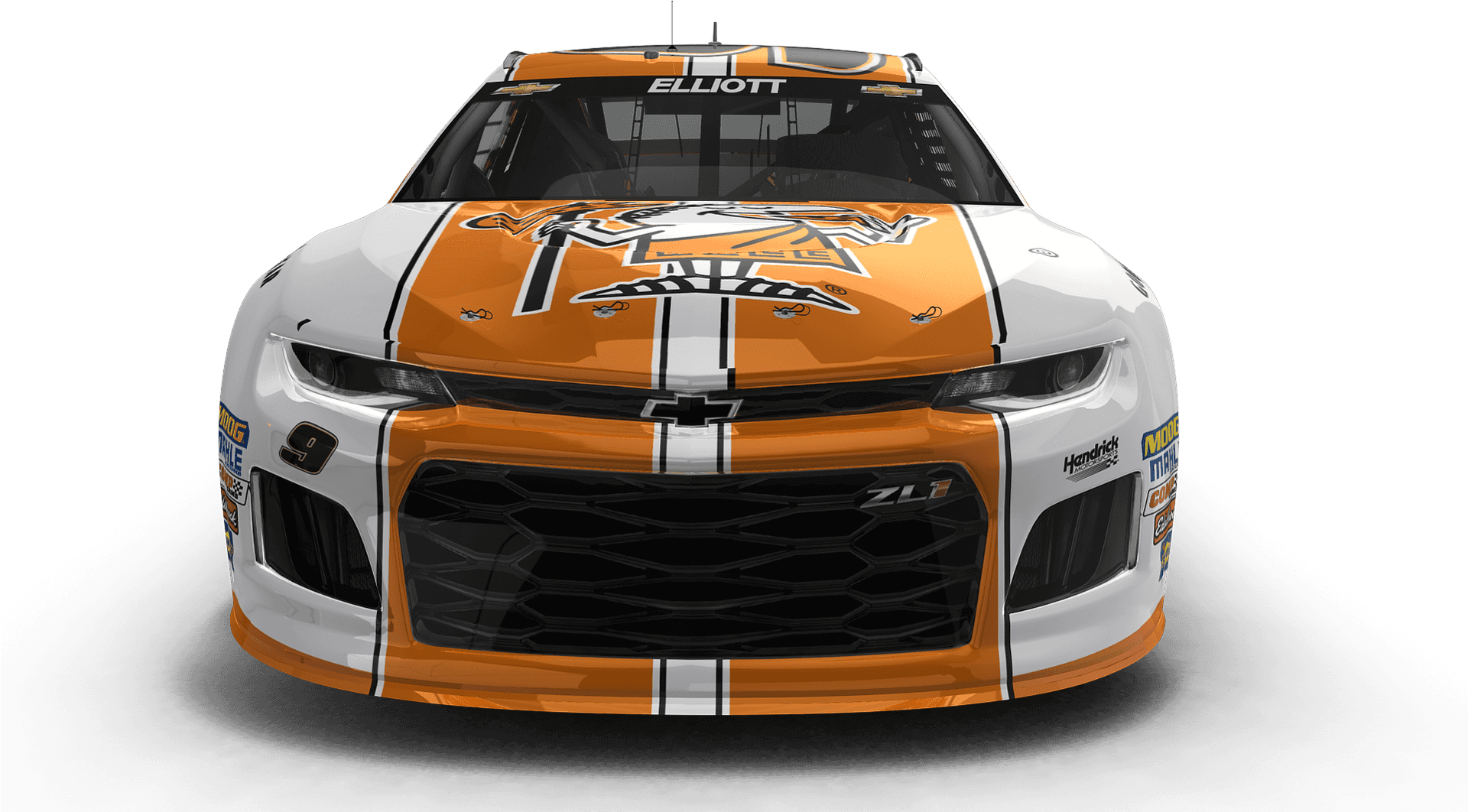 Orangeand White Race Car Elliott PNG image