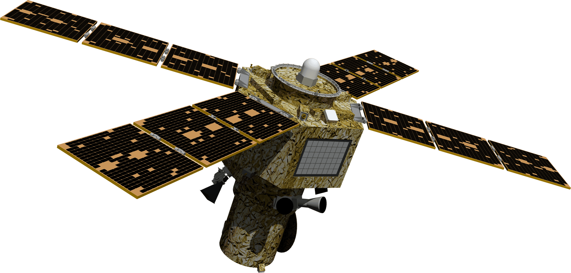 Orbiting Satellite Rendering PNG image