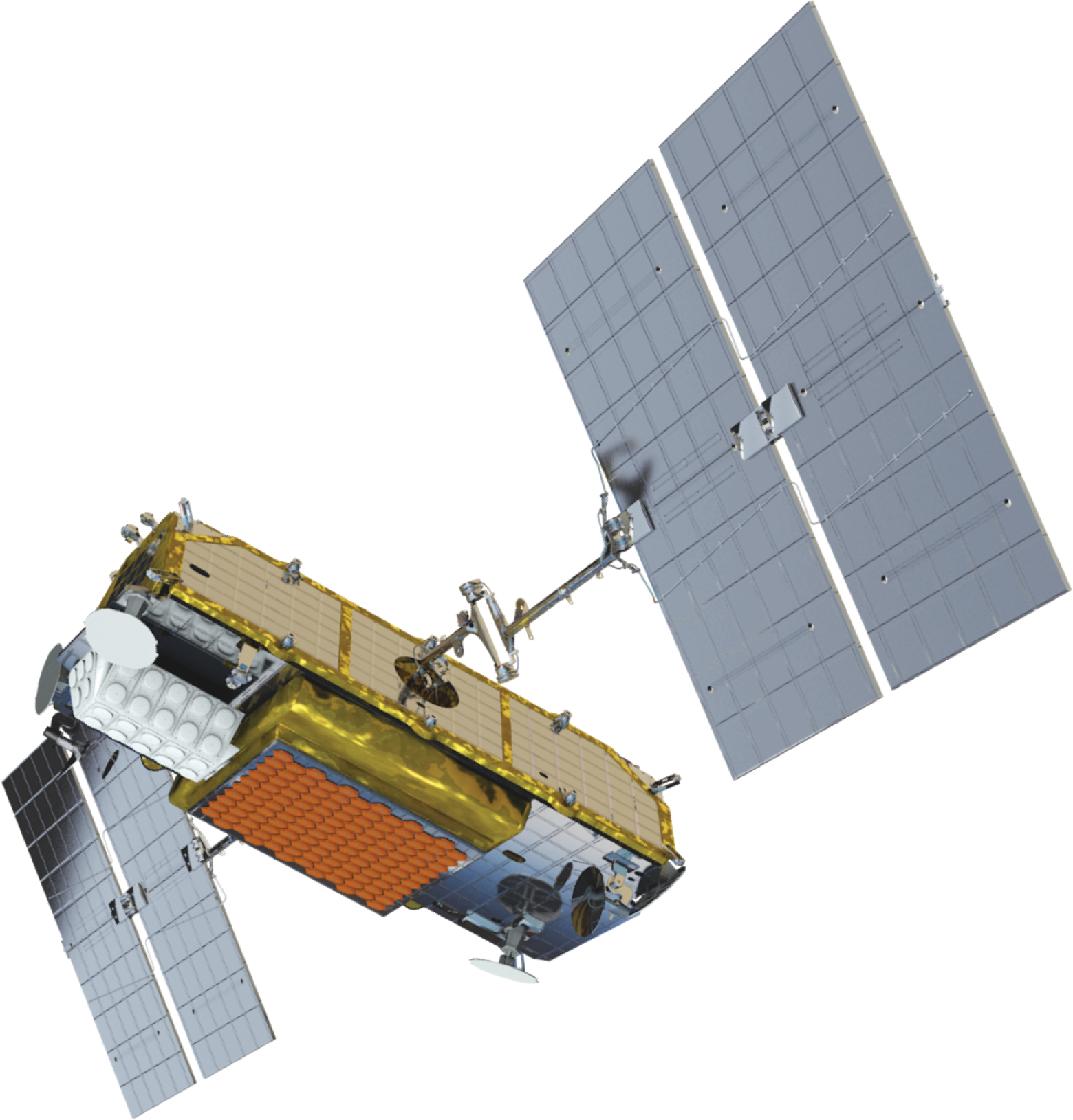 Orbiting Satellite Rendering PNG image