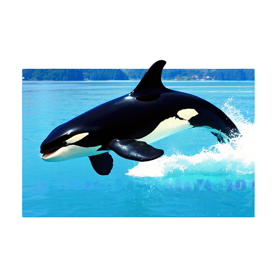 Orca In Crystal Waters Png Rer PNG image