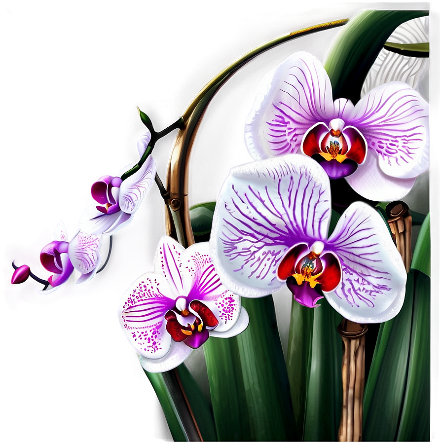 Orchid Art Png Fjc60 PNG image