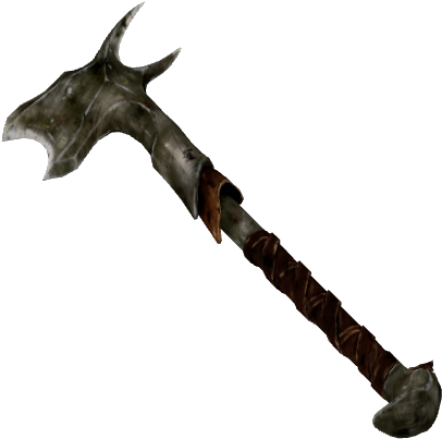 Orcish War Axe Fantasy Weapon PNG image