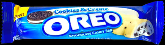 Oreo Cookiesand Creme Chocolate Candy Bar PNG image
