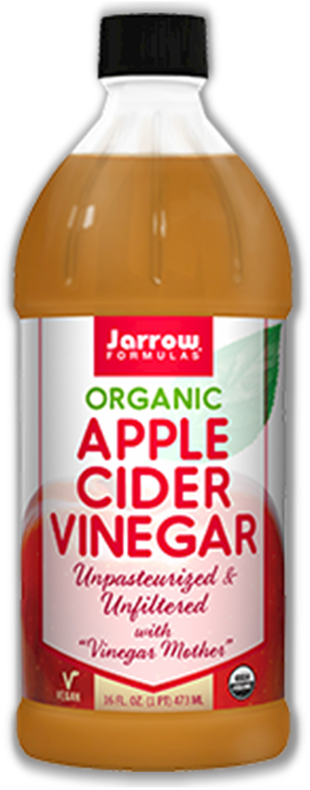 Organic Apple Cider Vinegar Bottle PNG image