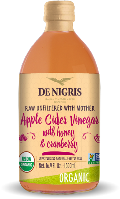 Organic Apple Cider Vinegarwith Honey Cranberry PNG image