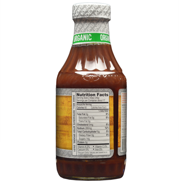 Organic B B Q Sauce Bottle PNG image