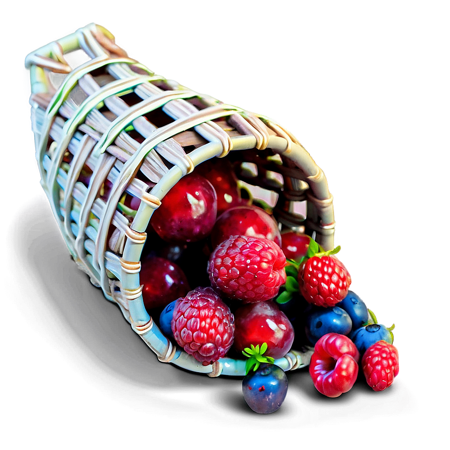 Organic Berries Basket Png 06122024 PNG image