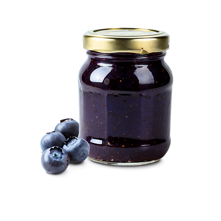 Organic Blueberry Jam Jar Png Jxr57 PNG image