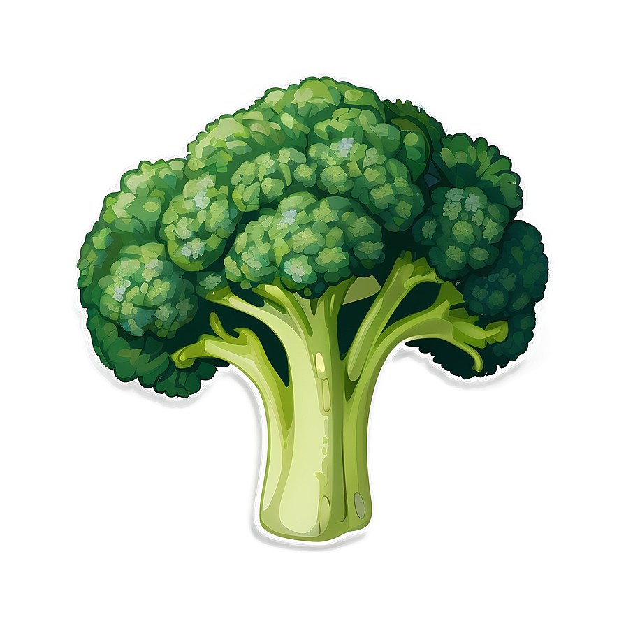 Organic Broccoli Illustration Png Nnl39 PNG image