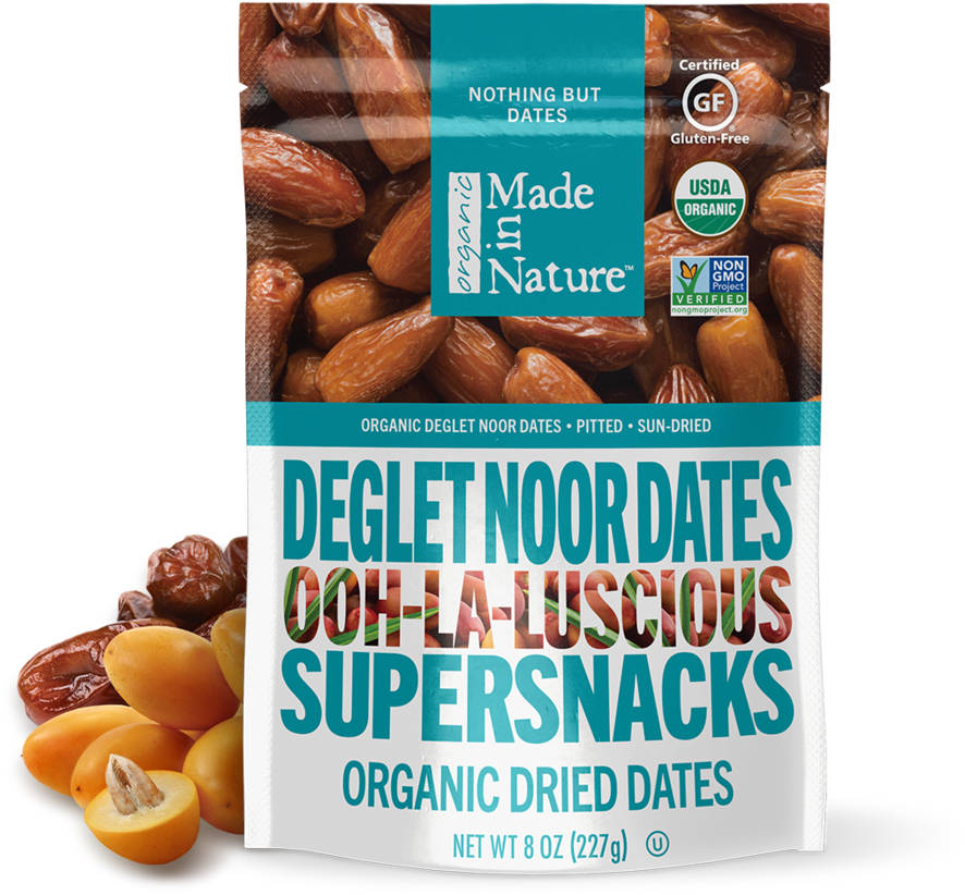 Organic Deglet Noor Dates Package PNG image