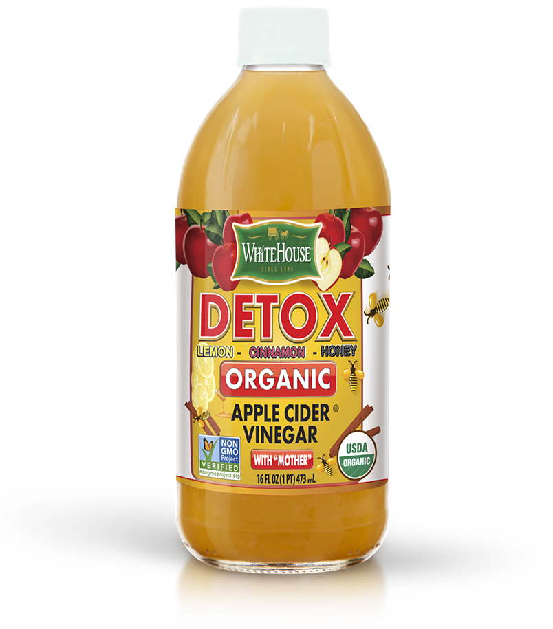 Organic Detox Apple Cider Vinegar Bottle PNG image