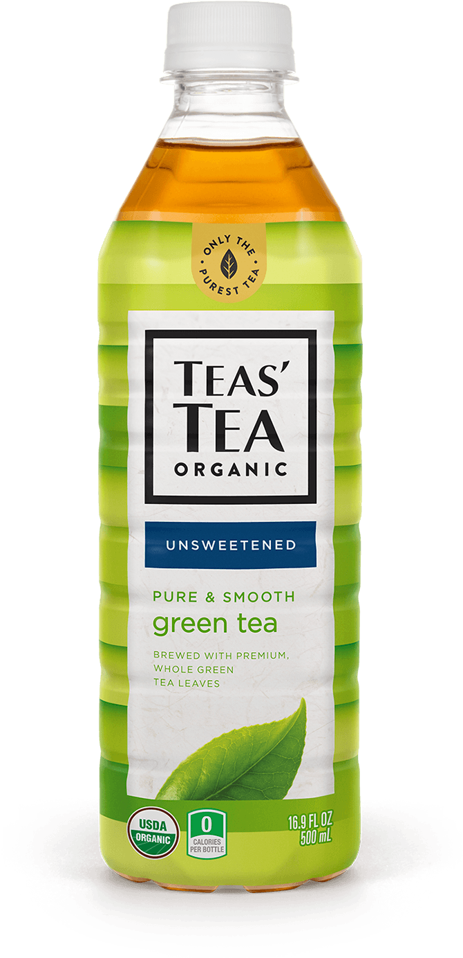 Organic Green Tea Bottle PNG image