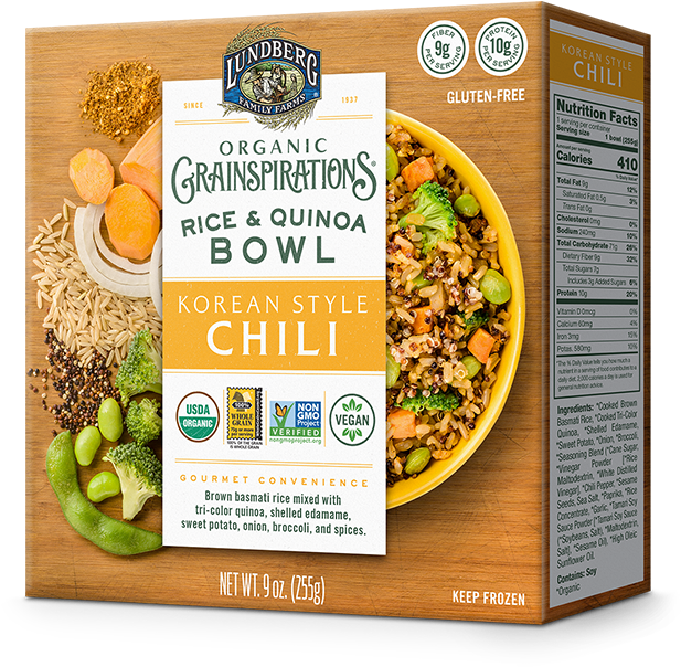 Organic Korean Style Chili Rice Quinoa Bowl PNG image