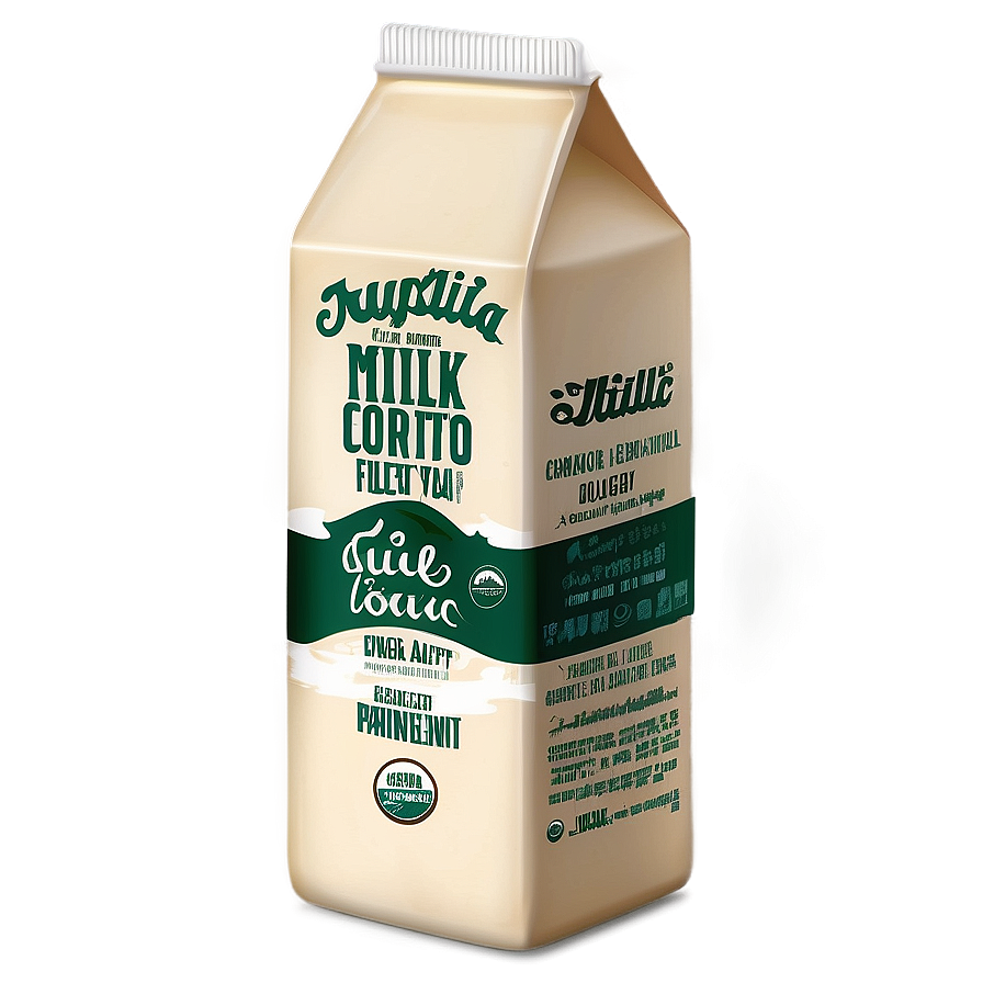 Organic Milk Carton Png 15 PNG image