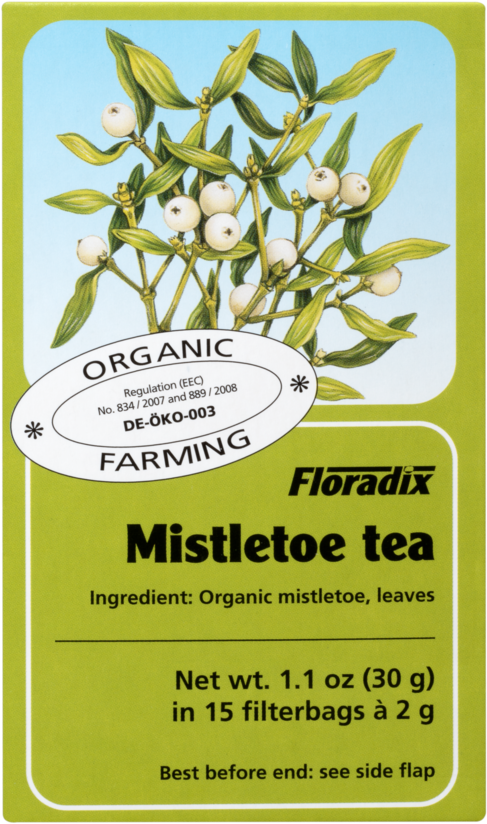 Organic Mistletoe Tea Package PNG image