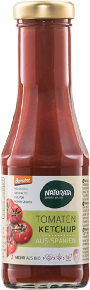 Organic Spanish Tomato Ketchup Bottle PNG image