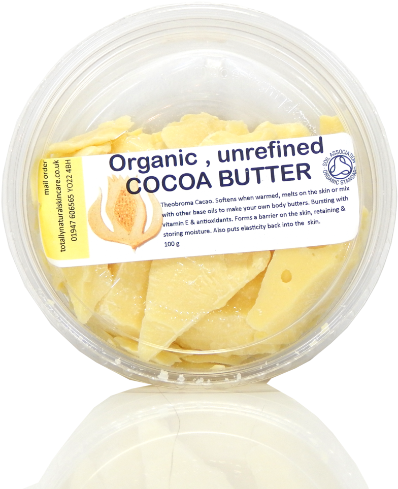 Organic Unrefined Cocoa Butter Container PNG image