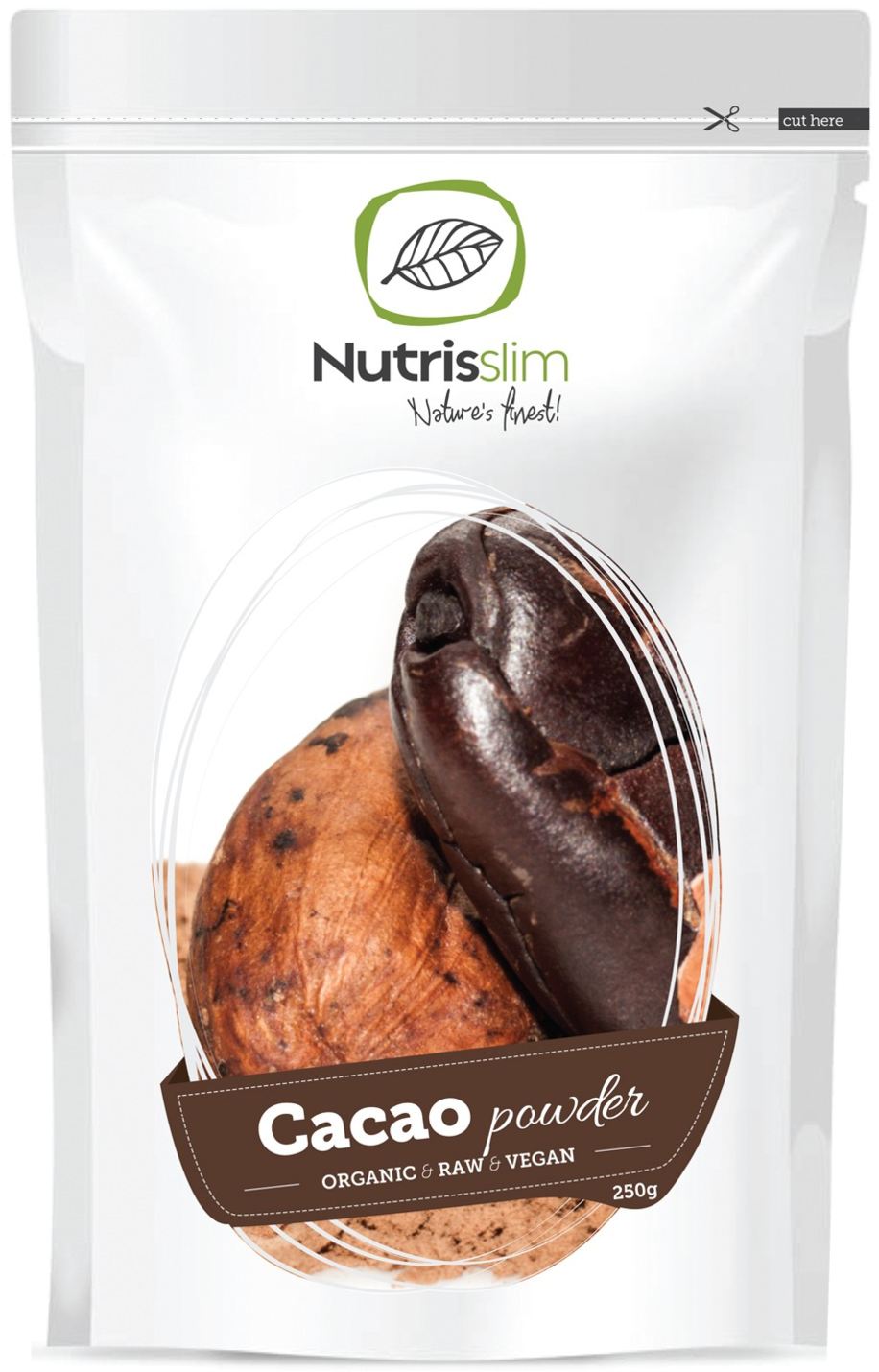 Organic Vegan Cacao Powder Package PNG image