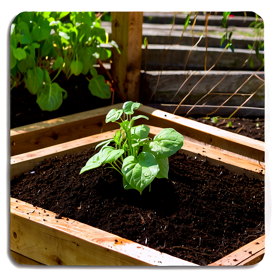 Organic Vegetable Garden Mulch Png Qng77 PNG image