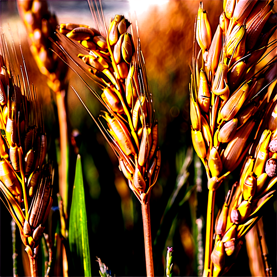 Organic Wheat Field Close-up Png 06252024 PNG image