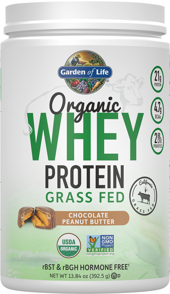 Organic Whey Protein Powder Chocolate Peanut Butter PNG image