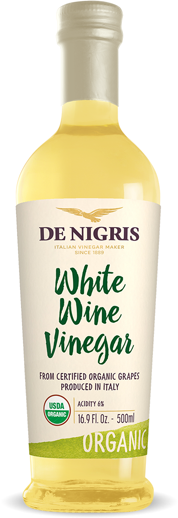 Organic White Wine Vinegar Bottle PNG image