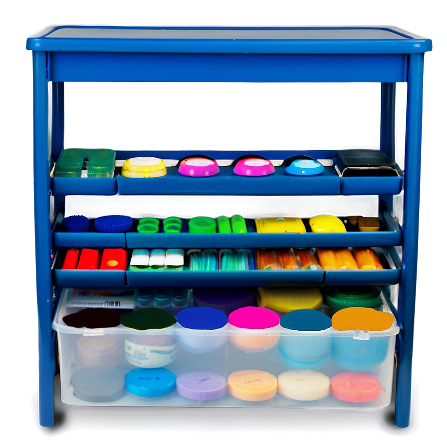 Organized Art Supplies Cabinet Png 19 PNG image