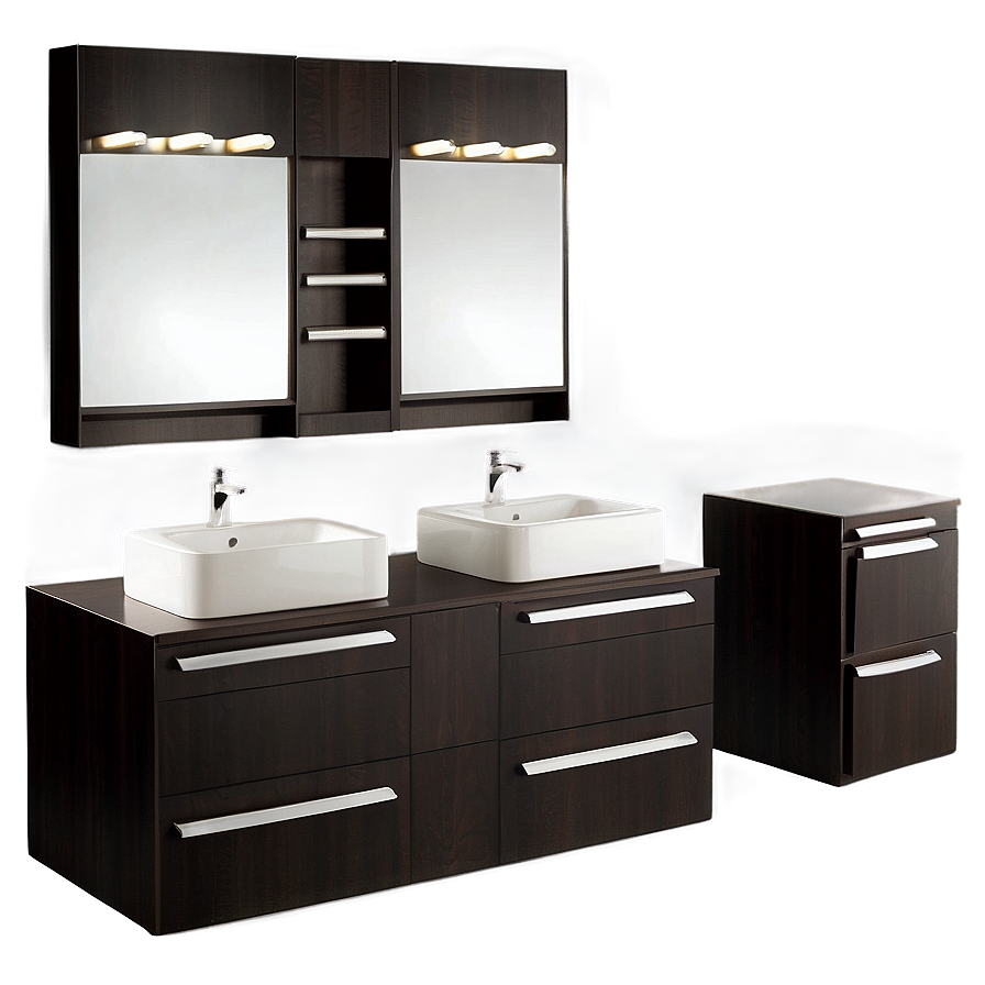 Organized Bathroom Vanity Cabinet Png 06212024 PNG image