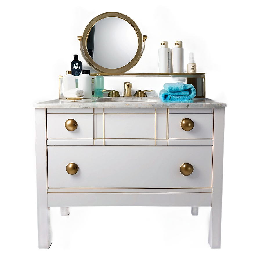 Organized Bathroom Vanity Cabinet Png 06212024 PNG image