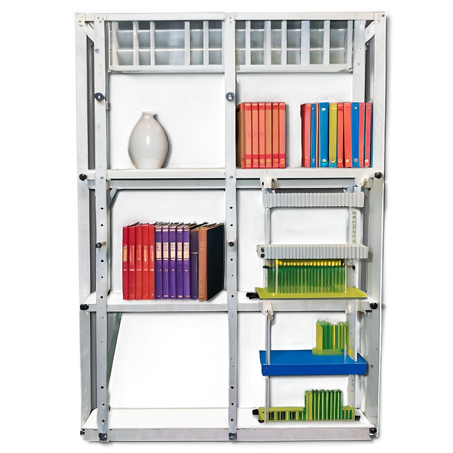 Organized Bookshelf Display Png 06212024 PNG image