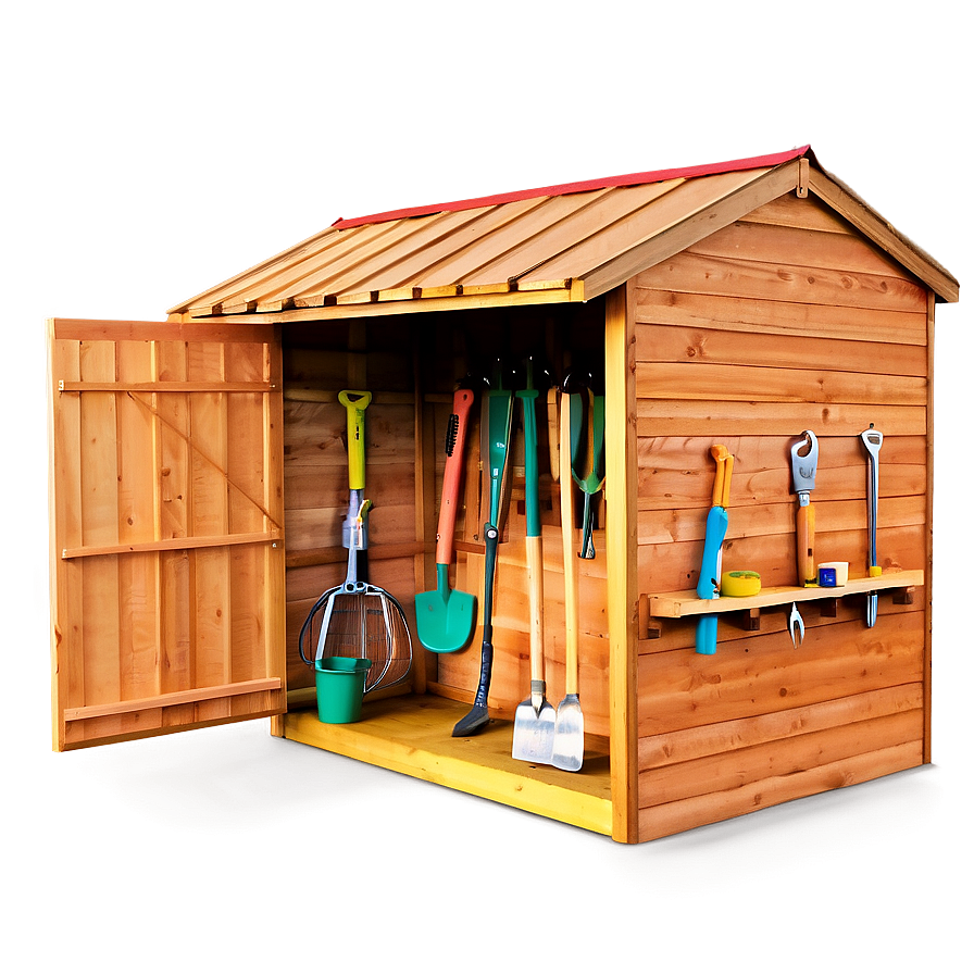 Organized Garden Tools Shed Png 14 PNG image