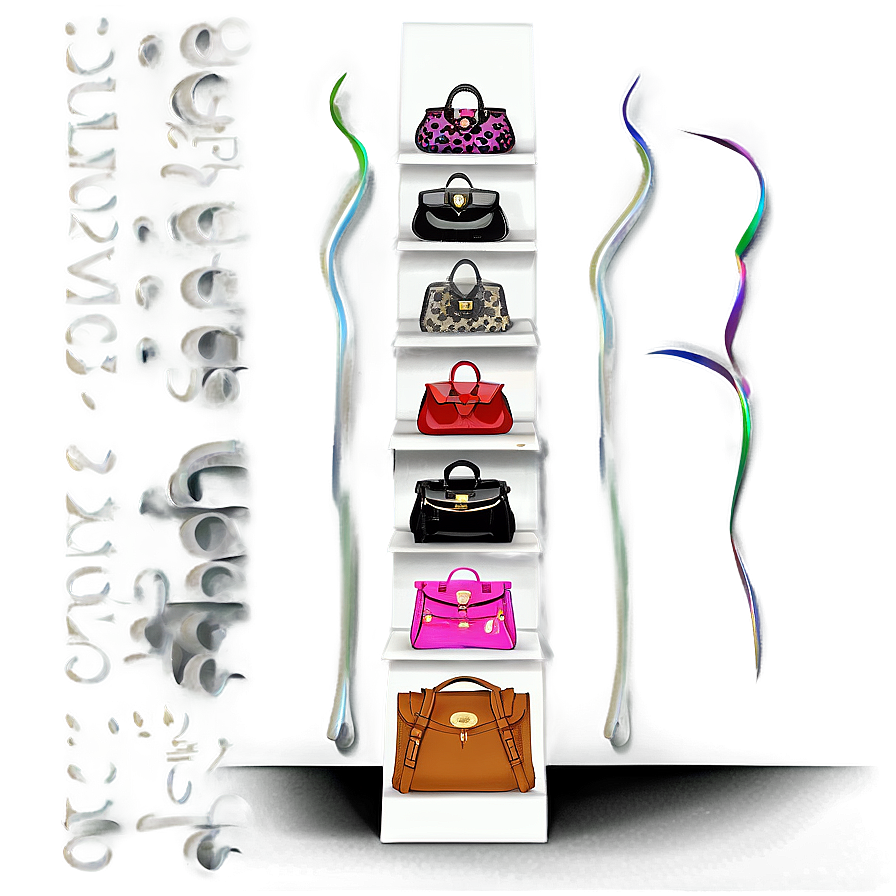 Organized Handbag Shelf Png 49 PNG image